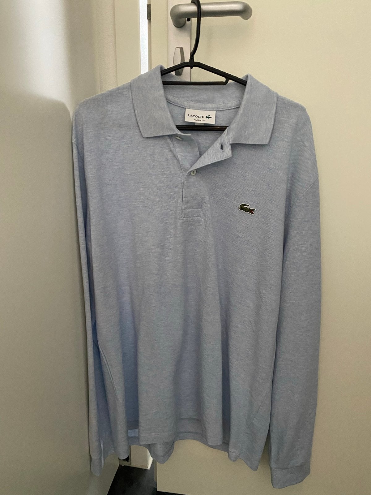 Lacoste Classic Fit Polo Lange Mouwen - Nieuw - Maat L, Kleding | Heren, Ophalen of Verzenden, Nieuw, Maat 52/54 (L), Blauw