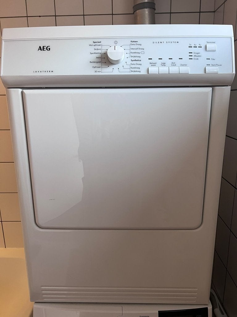 AEG Lavatherm wasdroger 7 kg – € 75, Ophalen, Wolprogramma, 6 tot 8 kg, Gebruikt