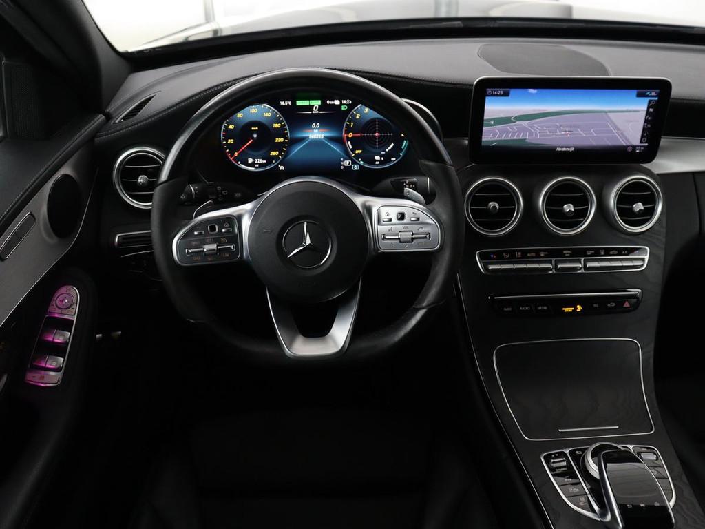 Mercedes-Benz C-klasse 300e AMG Limited | SOH 91% | Panorama, Auto's, Mercedes-Benz, 320 pk, Leder en Stof, Zwart, Hybride Elektrisch/Benzine
