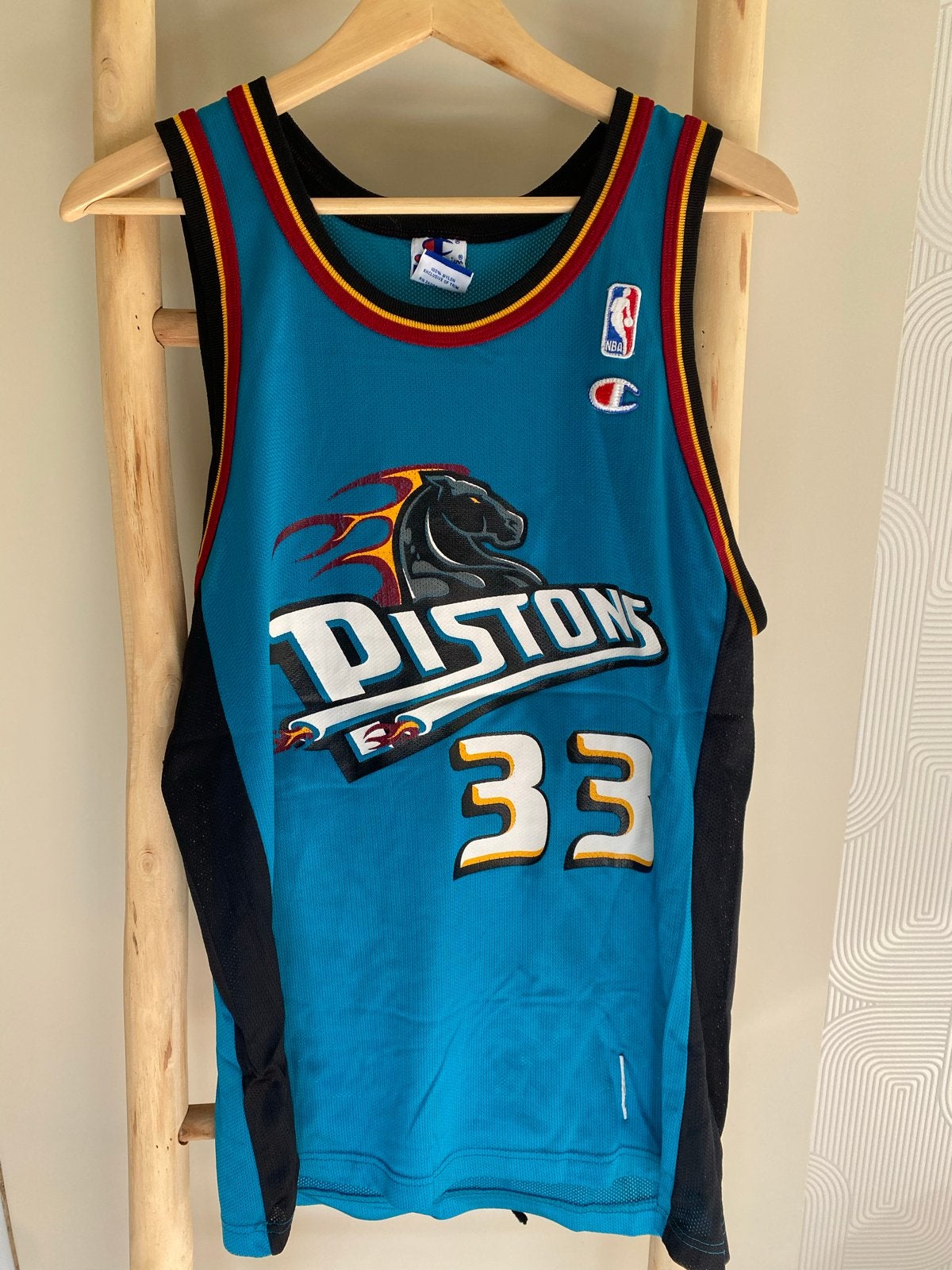 Vintage NBA Detroit Pistons Grant Hill #33 Jersey, Ophalen of Verzenden, Zo goed als nieuw, Kleding
