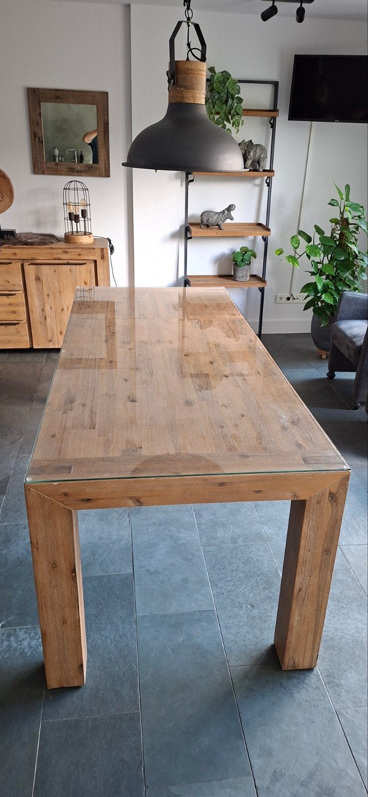 glasplaten voor op tafel, Ophalen, Gebruikt, 50 tot 100 cm, 50 tot 100 cm