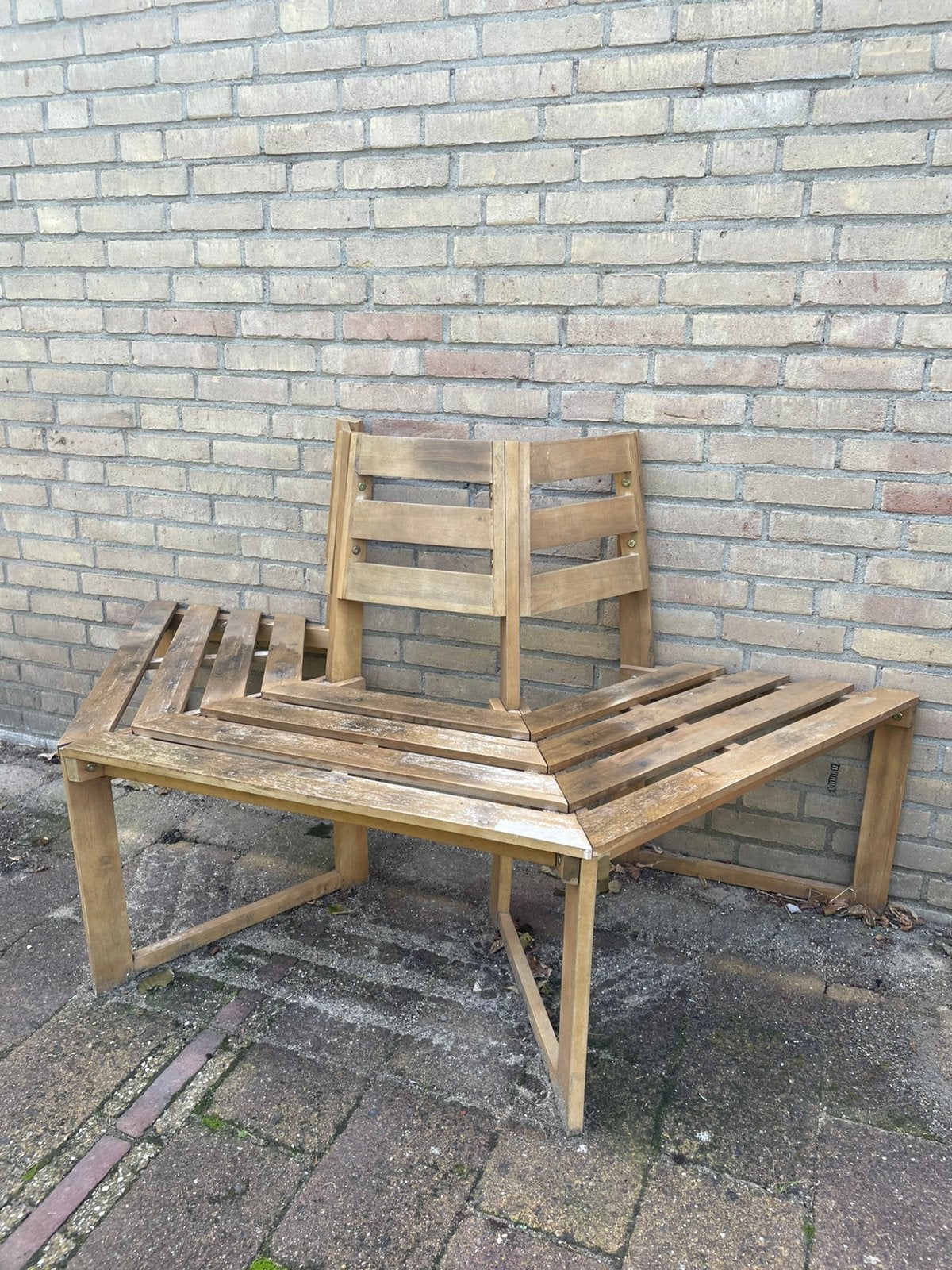 Tuinbankje voor om boom, Ophalen, Gebruikt, Hout
