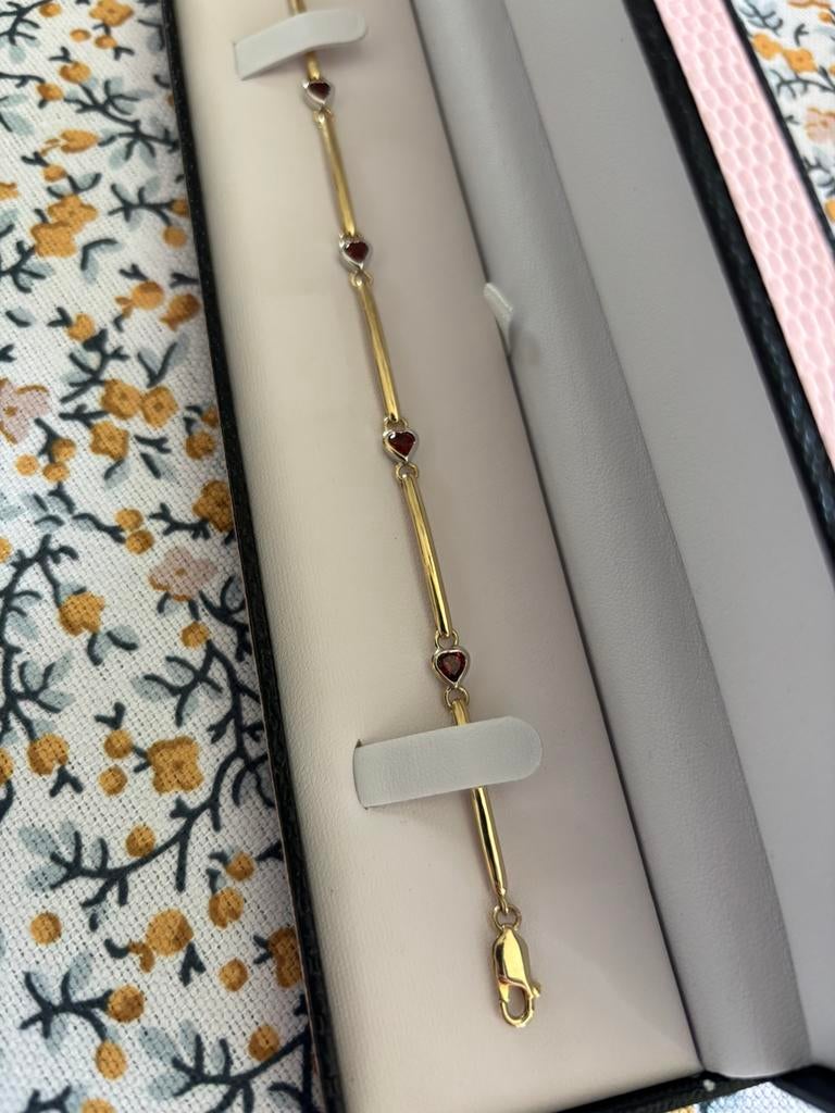 Gouden armband, Ophalen of Verzenden, Zo goed als nieuw, Goud, Met edelsteen