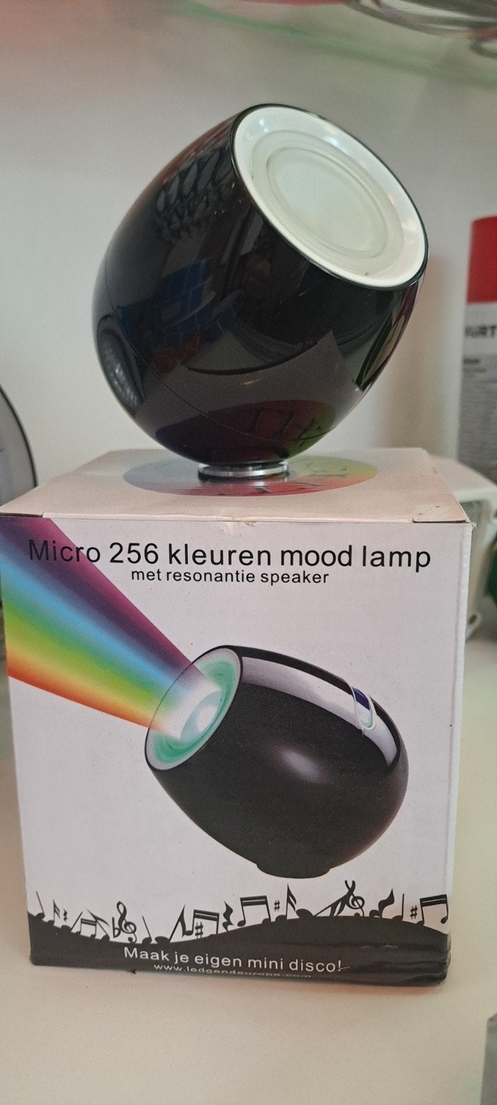 D-Light Micro 256 Kleuren LED Moodlamp met Speaker, Overige merken, Kunststof, Zwart, Ophalen of Verzenden