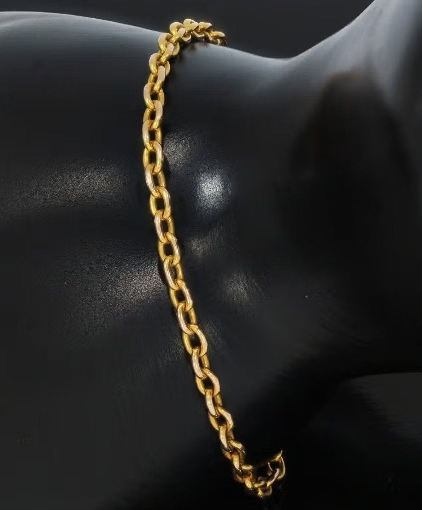 Anker schakel armband 14k goud massief dames fraai luxe
