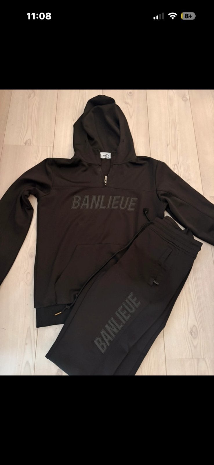 Banlieue tracksuit zwart maat s, Ophalen, Zo goed als nieuw, Maat 46 (S) of kleiner