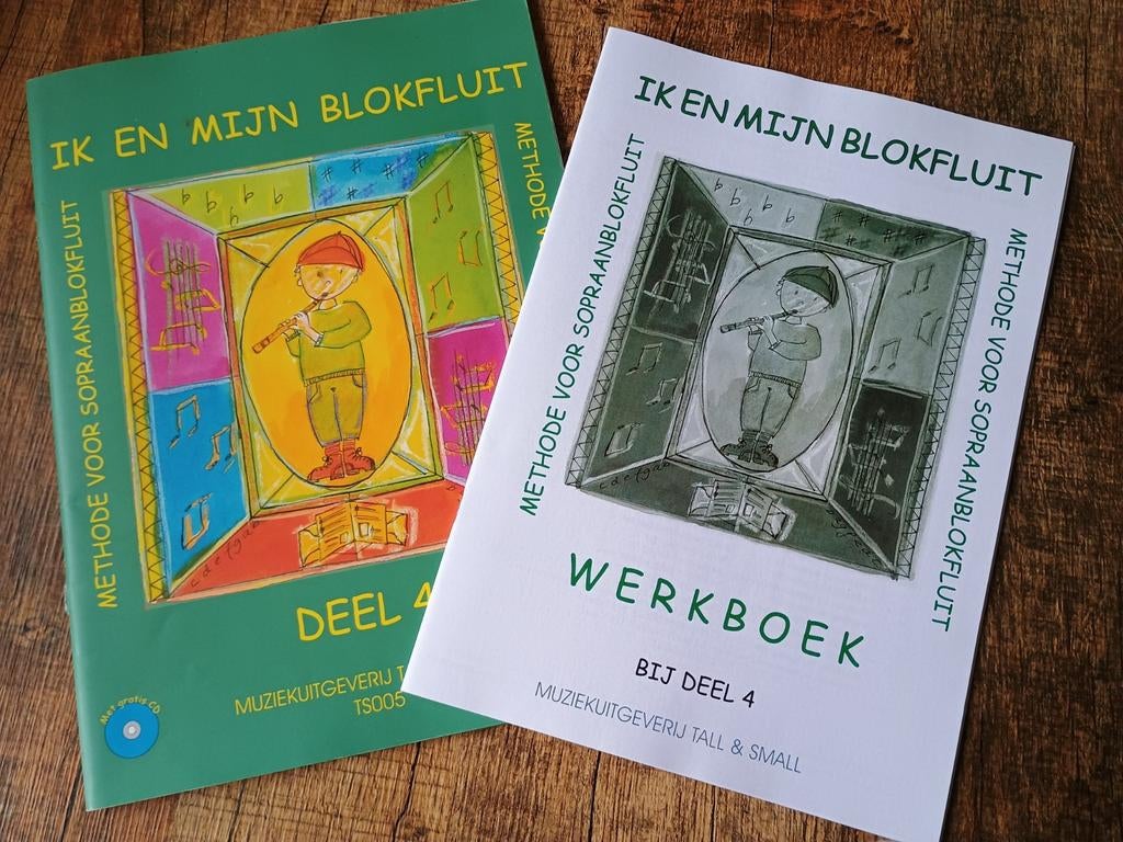 Ik en mijn blokfluit - Deel 4 - Incl. werkboek en CD Sopraan, Ophalen of Verzenden, Gebruikt, Les of Cursus, Blokfluit