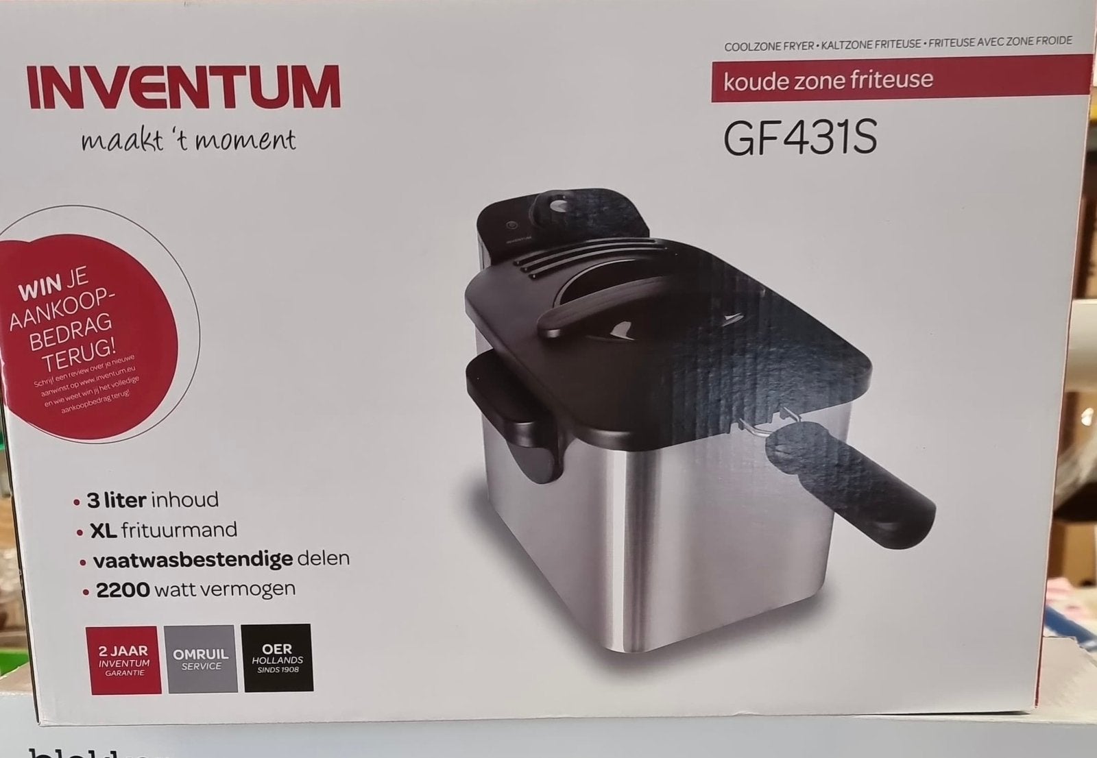 Nieuwe INVENTUM FRITUURPAN- WD014, Waddinxveen, Nieuw, 3 tot 4 liter, Ophalen of Verzenden
