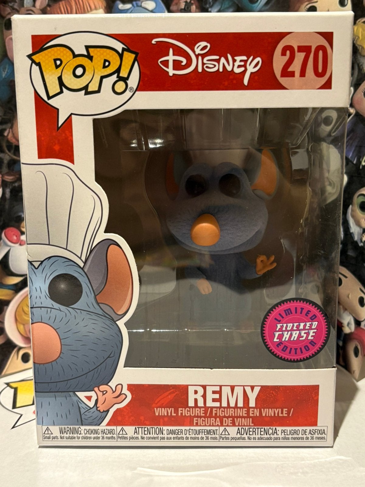 Funko pop Remy 270 Flocked chase Disney ratatouille limited, Verzamelen, Ophalen of Verzenden, Zo goed als nieuw