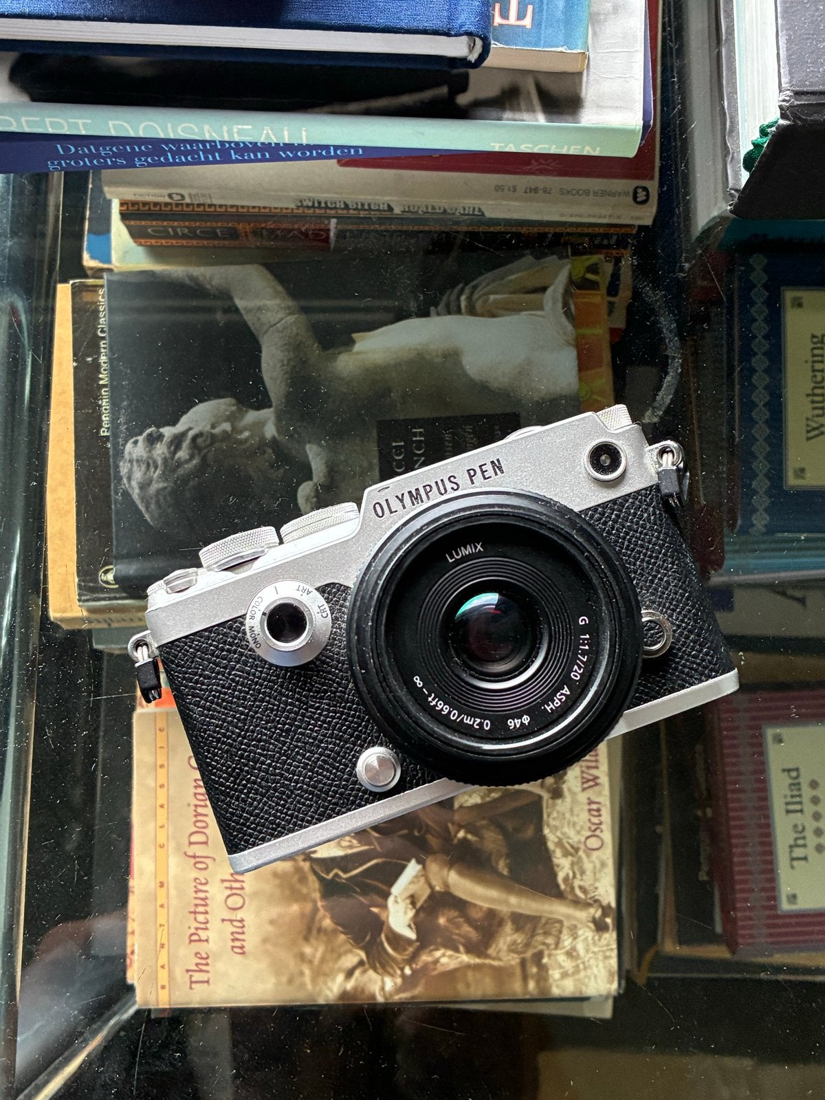 Olympus PEN-F met Lumix 20mm F1.7 ASPH, Audio, Tv en Foto, Olympus, Ophalen of Verzenden, Zo goed als nieuw, Olympus