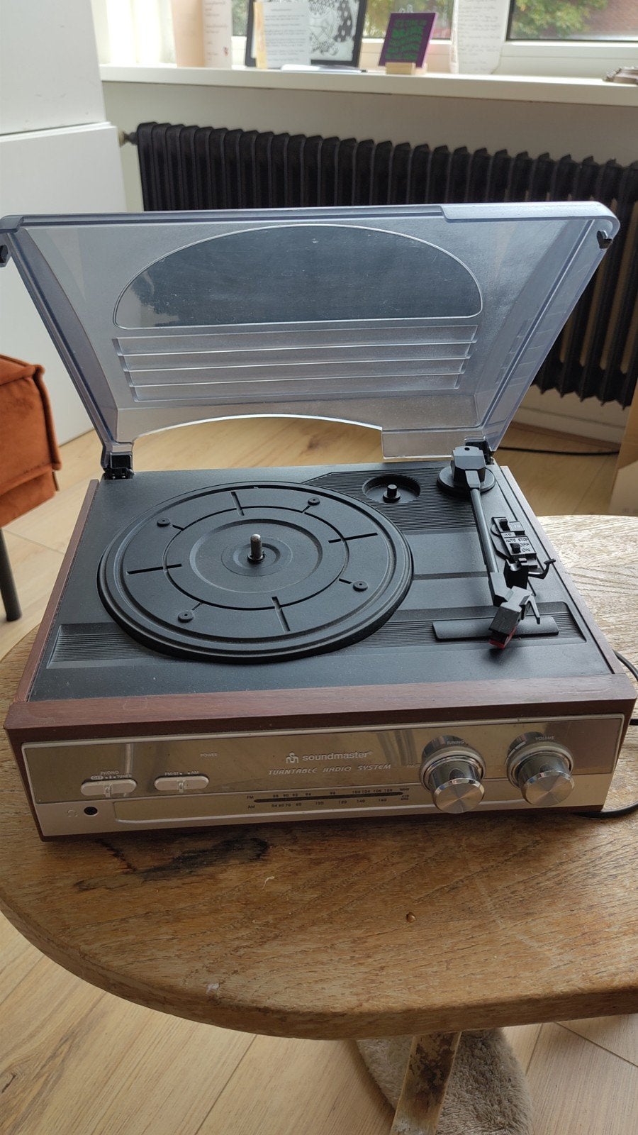 Soundmaster Platenspeler Radio Systeem PL186 - Vintage Look, Ophalen, Gebruikt, Platenspeler, Overige merken