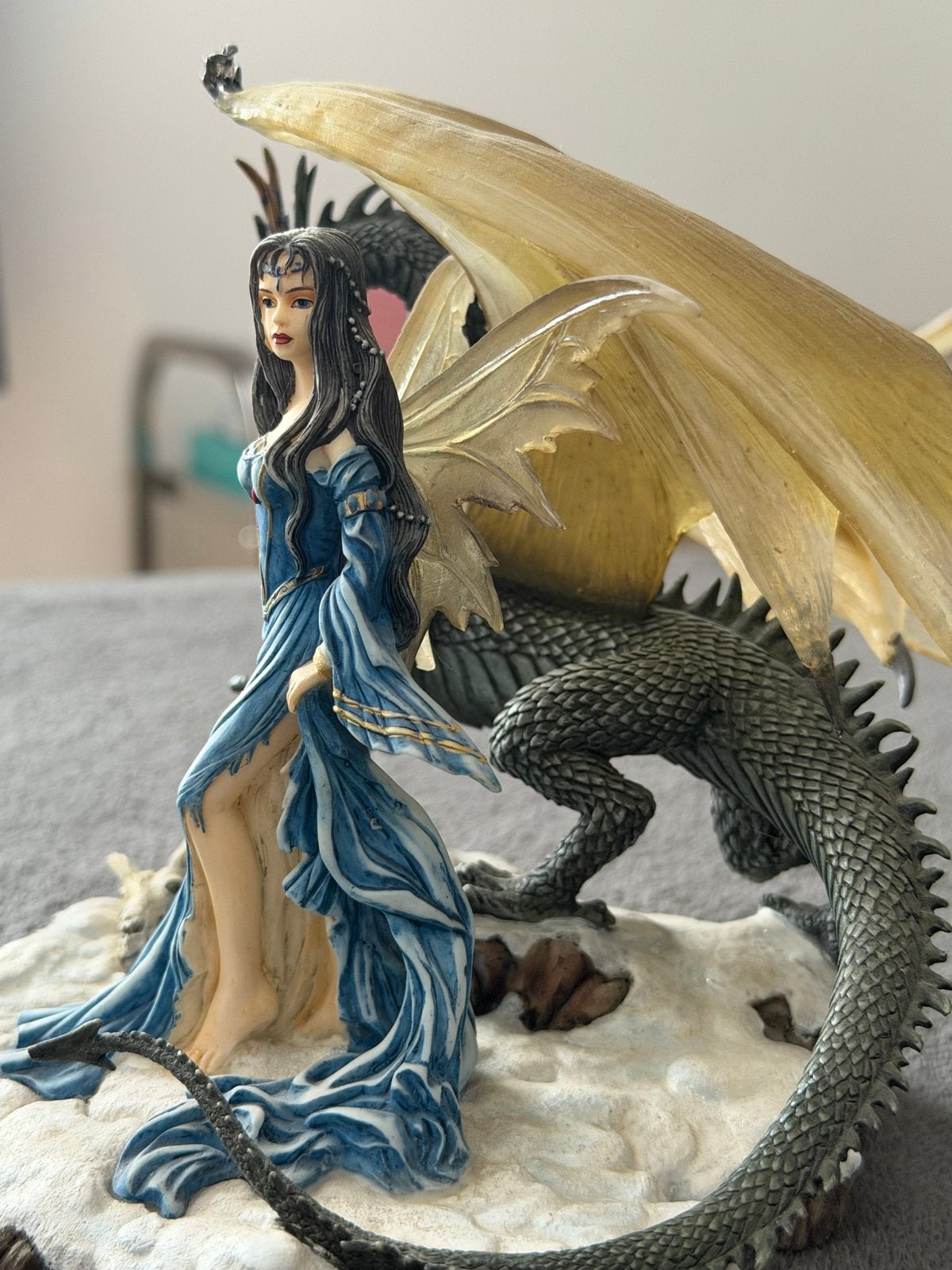 Nene Thomas Omen Draak en Elf Beeldje NT137 Fantasy, Ophalen, Zo goed als nieuw, Fantasy