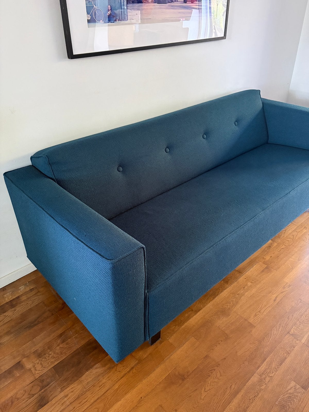 Prachtige 3-zits Bert Plantagie Odin bank in teal kleur, Ophalen, Minimalistisch, modern, Driepersoons, 75 tot 100 cm