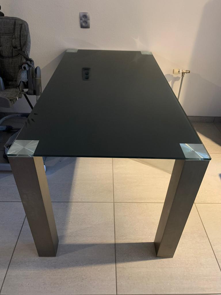 Glazen Eettafel, Ophalen, 50 tot 100 cm, Vijf personen of meer, 150 tot 200 cm