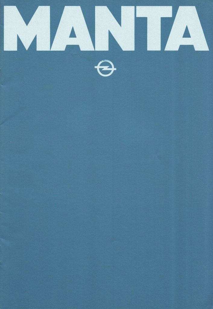 Folder Opel Manta (Belgische uitgave - ca.1981), Verzenden, Gelezen, Opel