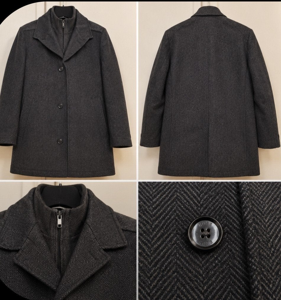 Hugo Boss Jas - Stijlvolle Herenjas Maat l kleine XL, Ophalen, Maat 56/58 (XL), Zo goed als nieuw, Hugo Boss