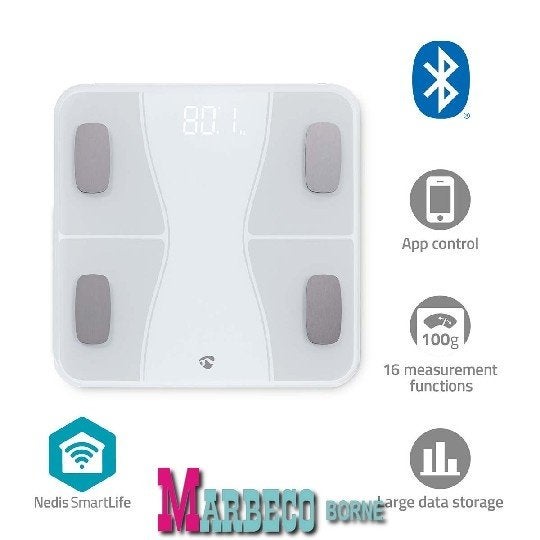 Personenweegschaal, Weegschaal, Bluetooth, Max.180