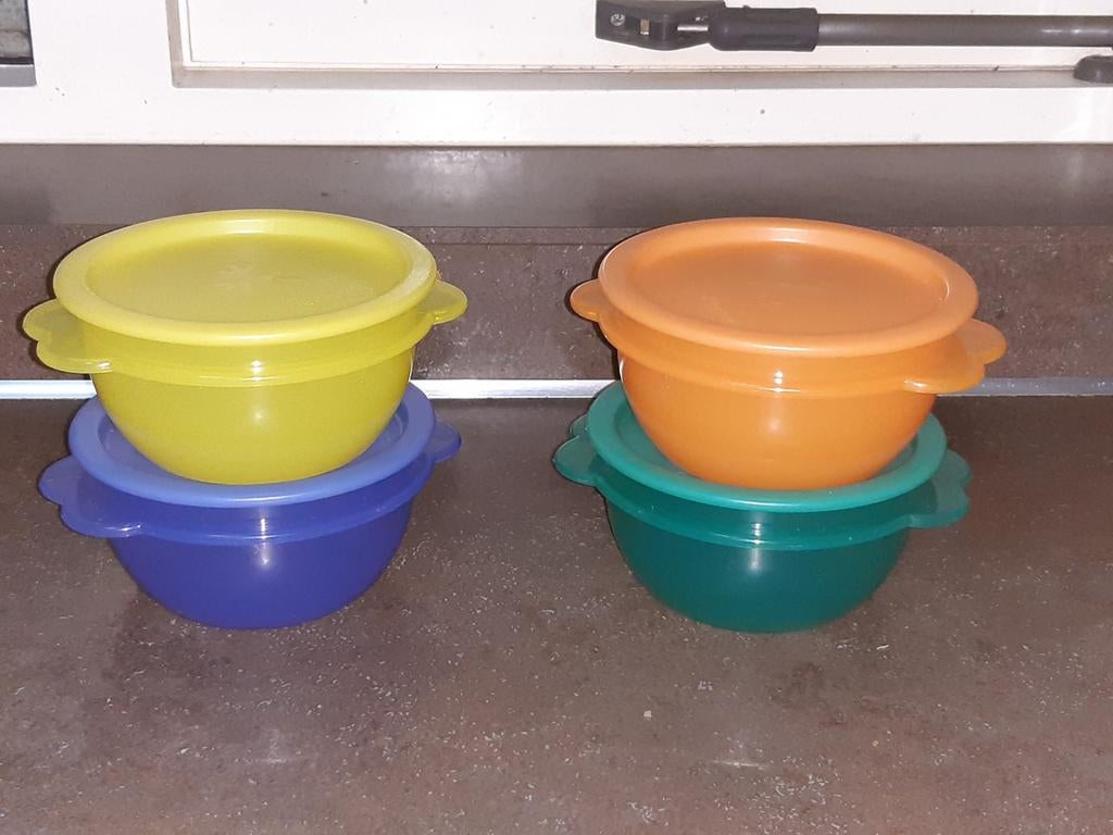 Tupperware voorraad ruimte schaaltjes 400 ml, Ophalen of Verzenden, Schaal