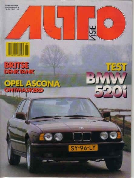 Autovisie 4 1988 : Citroen AX GT / Peugeot 205 XS - BMW 520i, Ophalen of Verzenden, Gelezen, Algemeen