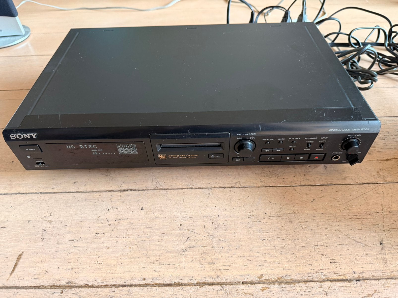 Sony mds-je500 minidisc deck zie foto’s, Ophalen of Verzenden, Minidisc-recorder