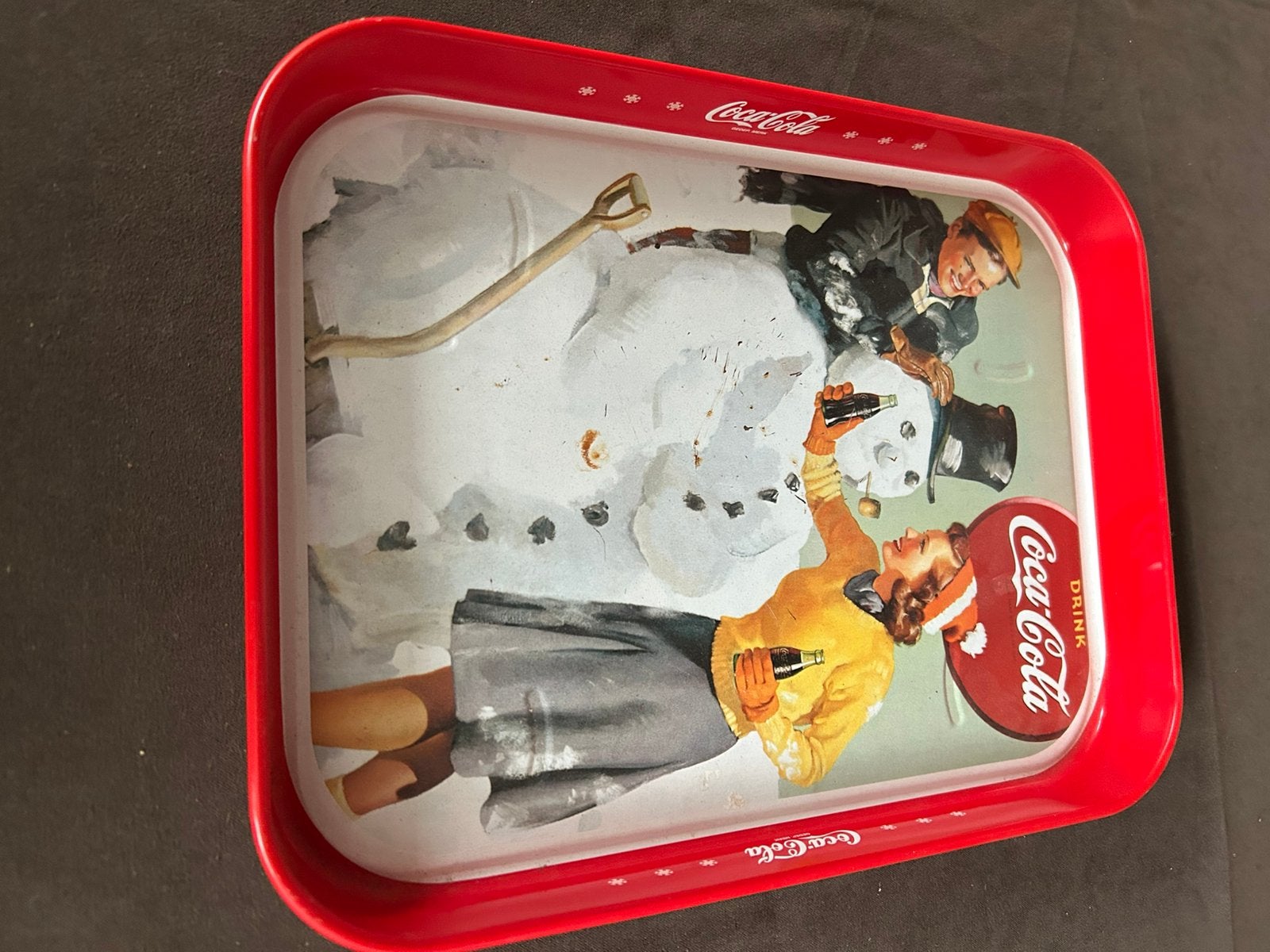 Coca Cola Kerst dienblad, Ophalen of Verzenden, Zo goed als nieuw, Gebruiksvoorwerp