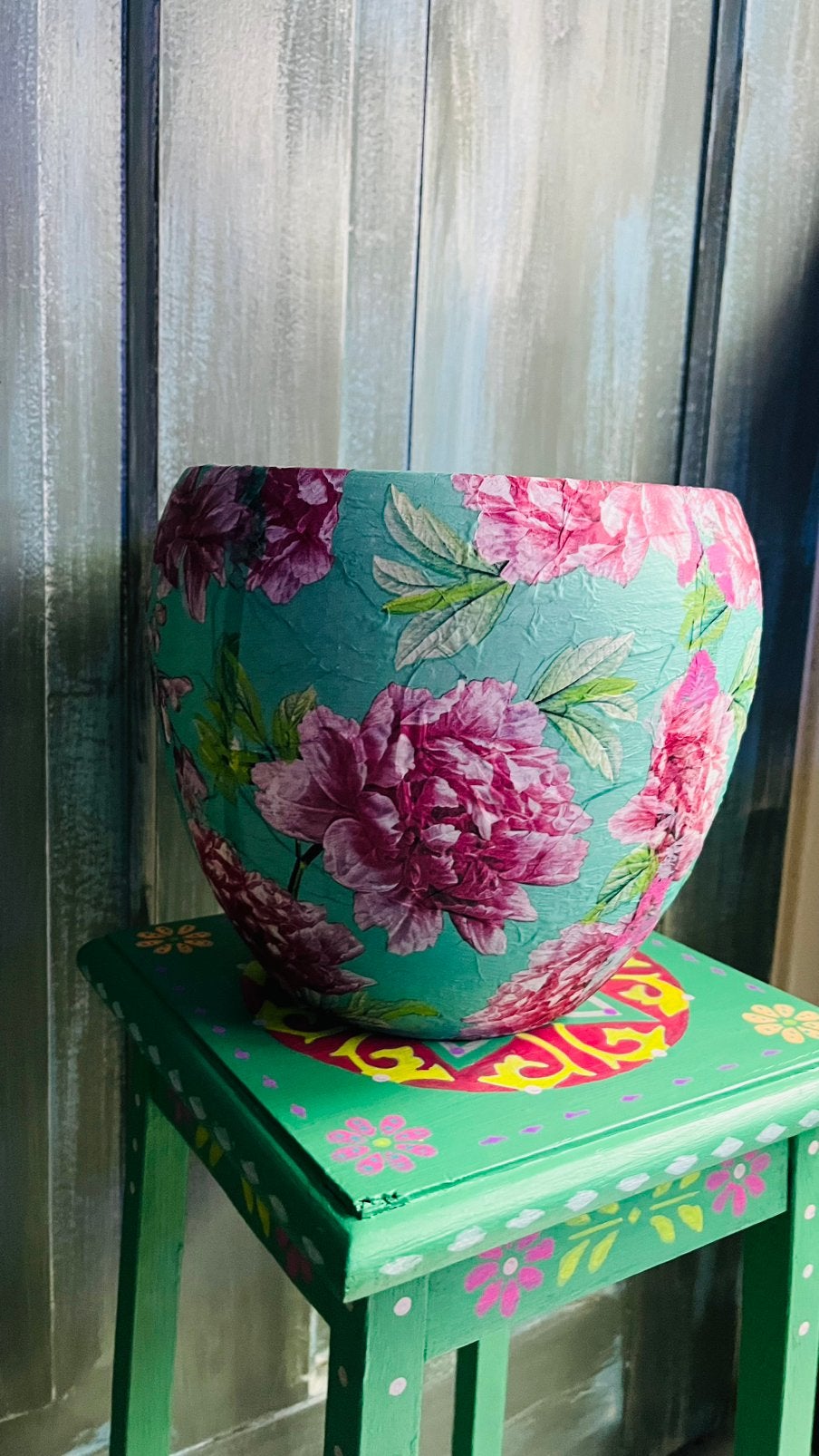 Bloempot, Tuin en Terras, Bloempotten, Rond, Ophalen of Verzenden, Zo goed als nieuw, Aardewerk