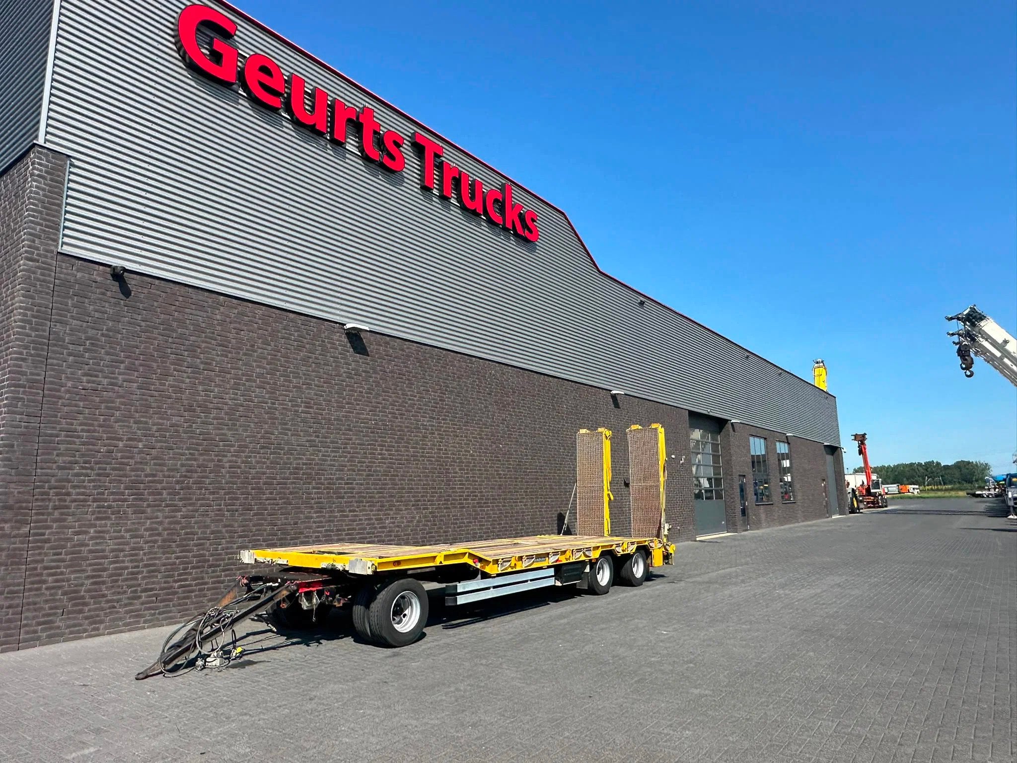 Goldhofer TU 3-24/80 DIEPLADER AANHANGER + RAMPEN (bj 2007), Overige brandstoffen, Geel, Bedrijf, Aanhangers en Opleggers