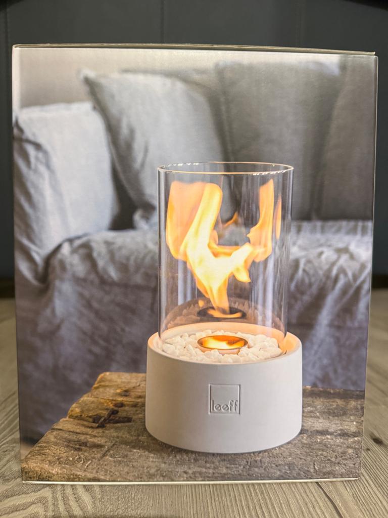 Leeff Stone Fire Wit Bio-ethanol Tafelhaard, Nieuw, Ophalen of Verzenden, Modern, Wit