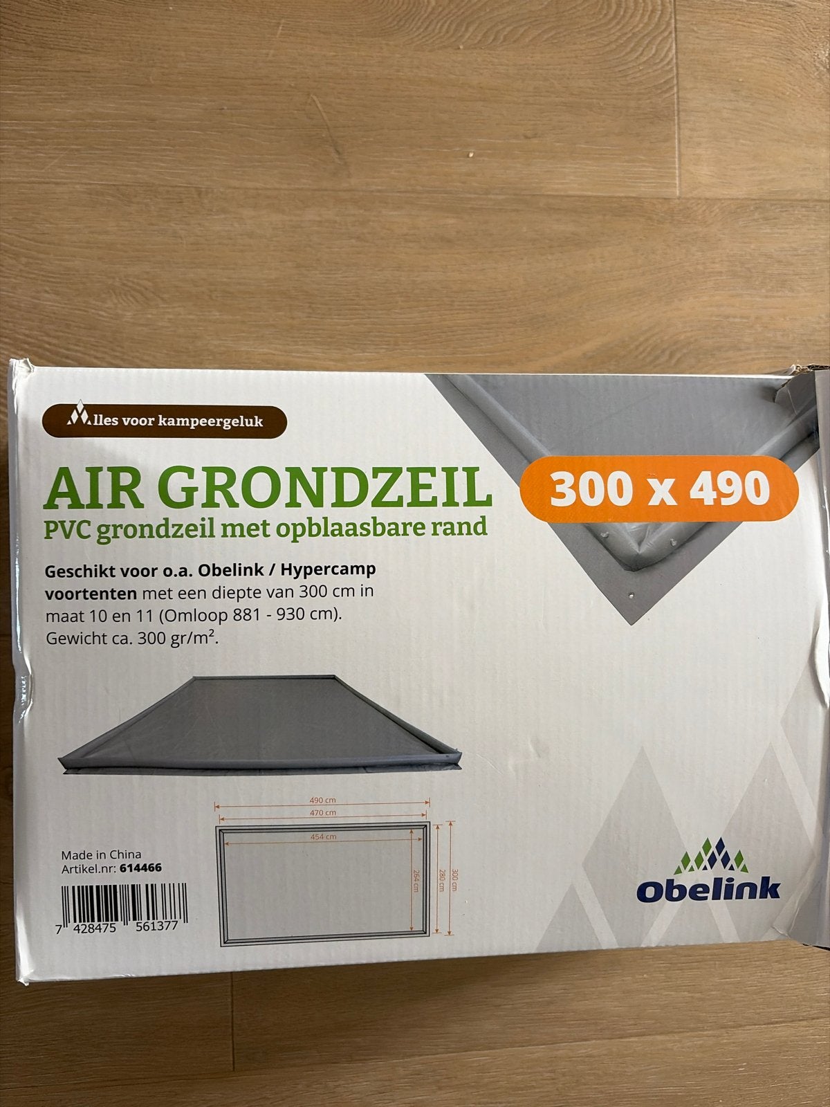 Obelink Air Grondzeil 300 x 490 PVC met opblaasbare rand, Ophalen of Verzenden, Nieuw