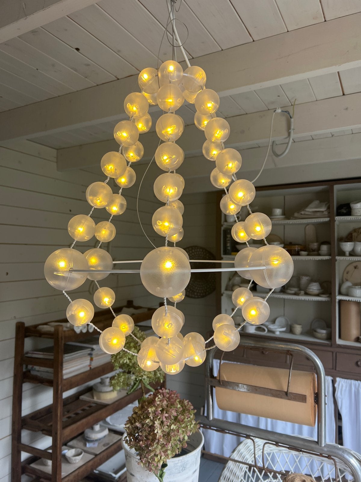 Ikea Glansa Kroonluchter - Sfeervolle Verlichting, Ophalen of Verzenden, Zo goed als nieuw, Kunststof
