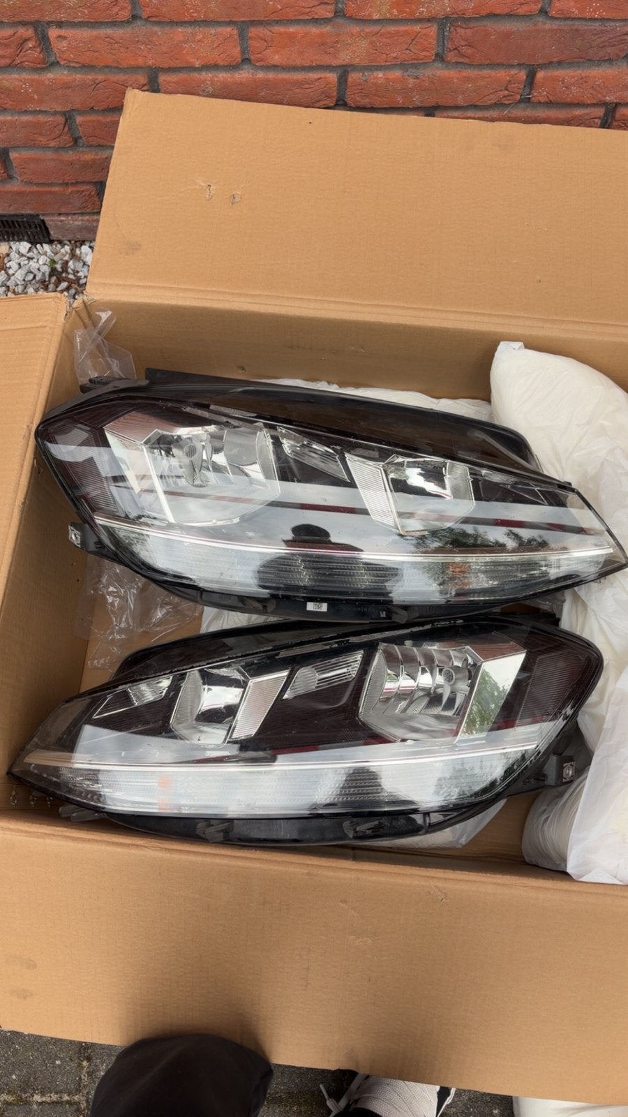 Golf 7.5 koplampen set hallogeen + LED DRL, Ophalen of Verzenden, Gebruikt, Volkswagen