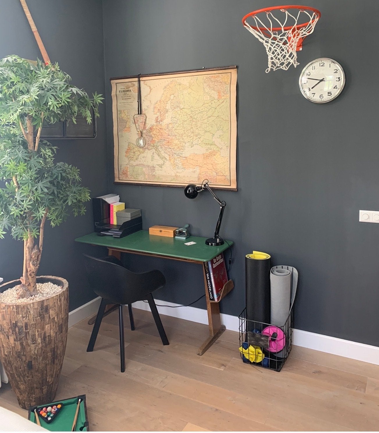 Vintage basketbalring, Sport en Fitness, Basketbal, Ophalen of Verzenden, Gebruikt, Ring, Bord of Paal