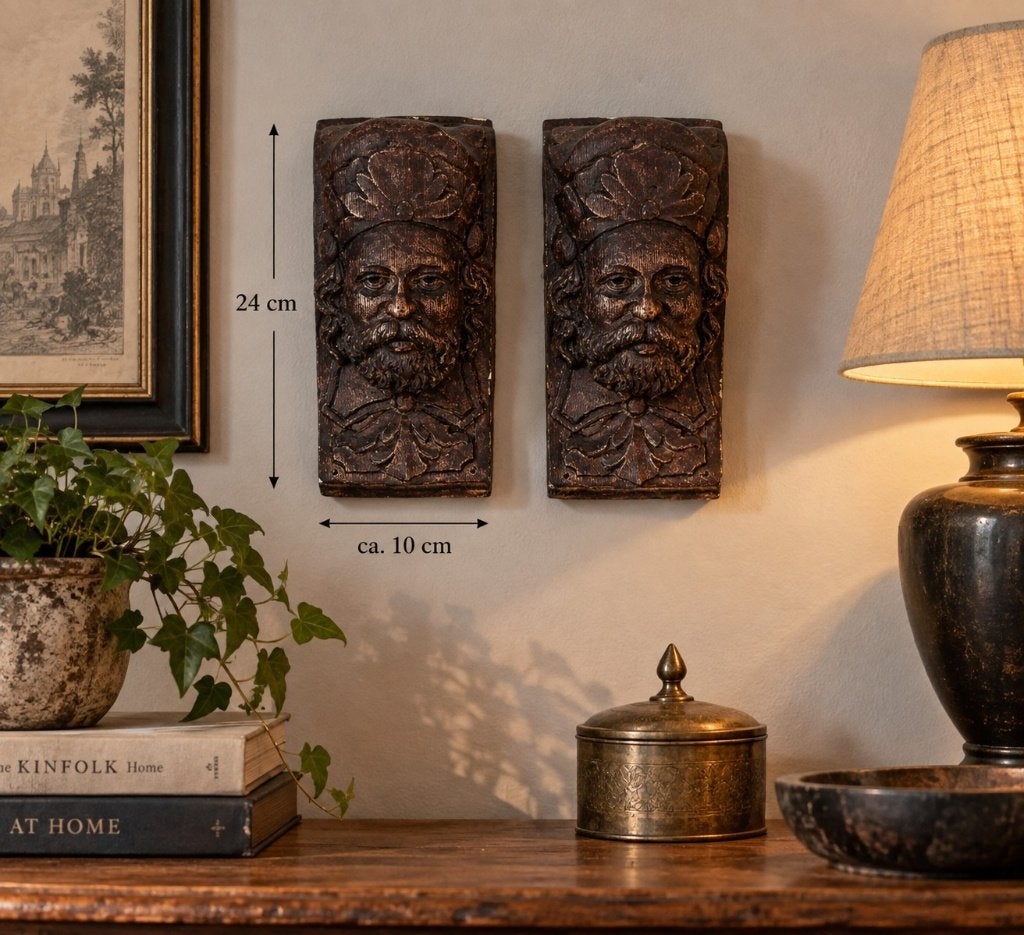 Twee decoratieve reliëfportretten – gips, Verzamelen, Ophalen of Verzenden, Gebruikt, Dier