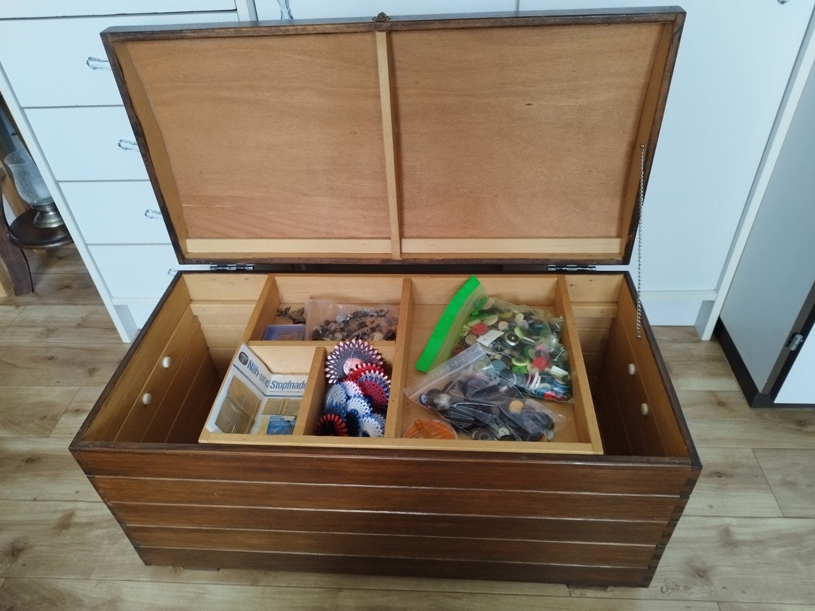 zoldervondst oude houten handgemaakte kist ca. 70x35x35 cm, Ophalen, Gebruikt