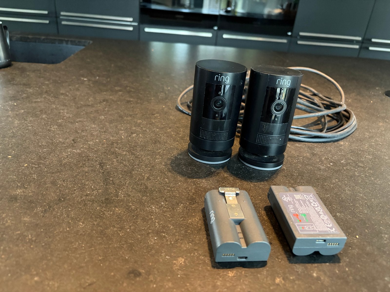 2x Ring beveiligingscamera - zwart, Ophalen, Gebruikt, Buitencamera