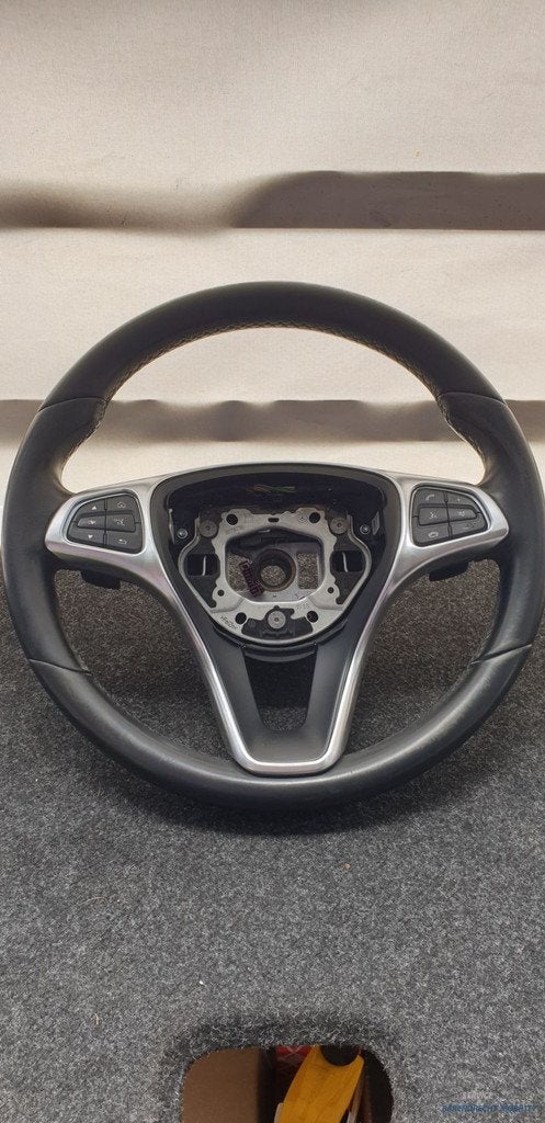 Leder stuurwiel W205 C-klasse Mercedes 0005605003 Flippers s, Gebruikt, Mercedes-Benz AG, Mercedes-Benz, Ophalen of Verzenden