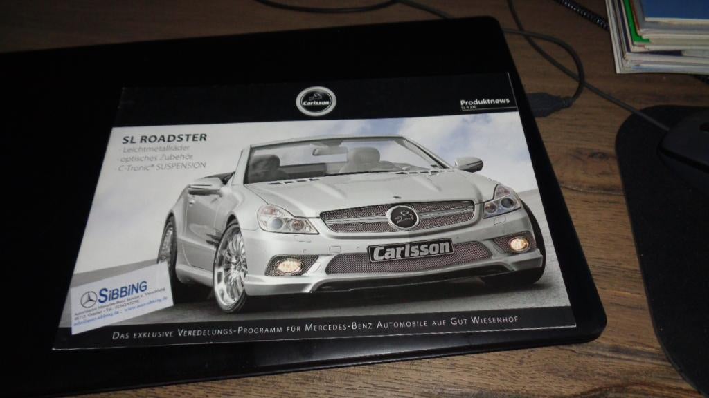 Folder CARLSSON   MERCEDES  SL  ROADSTER  SL R 230, Verzenden, Zo goed als nieuw, Mercedes