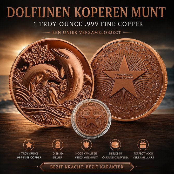 1 oz koper munt, Postzegels en Munten, Ophalen of Verzenden, Koper
