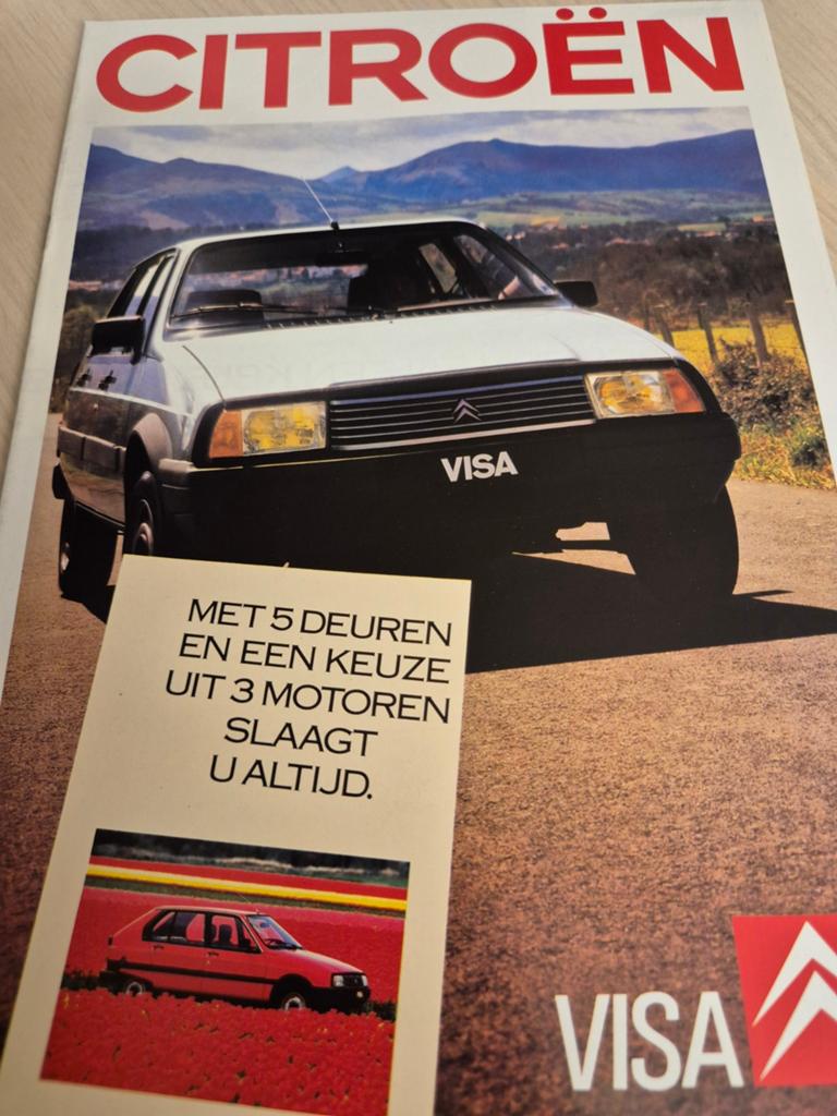 1988 Citroën Visa folder Nederlands óók luxe Visa Super 4cil, Ophalen of Verzenden, Zo goed als nieuw, Citroën