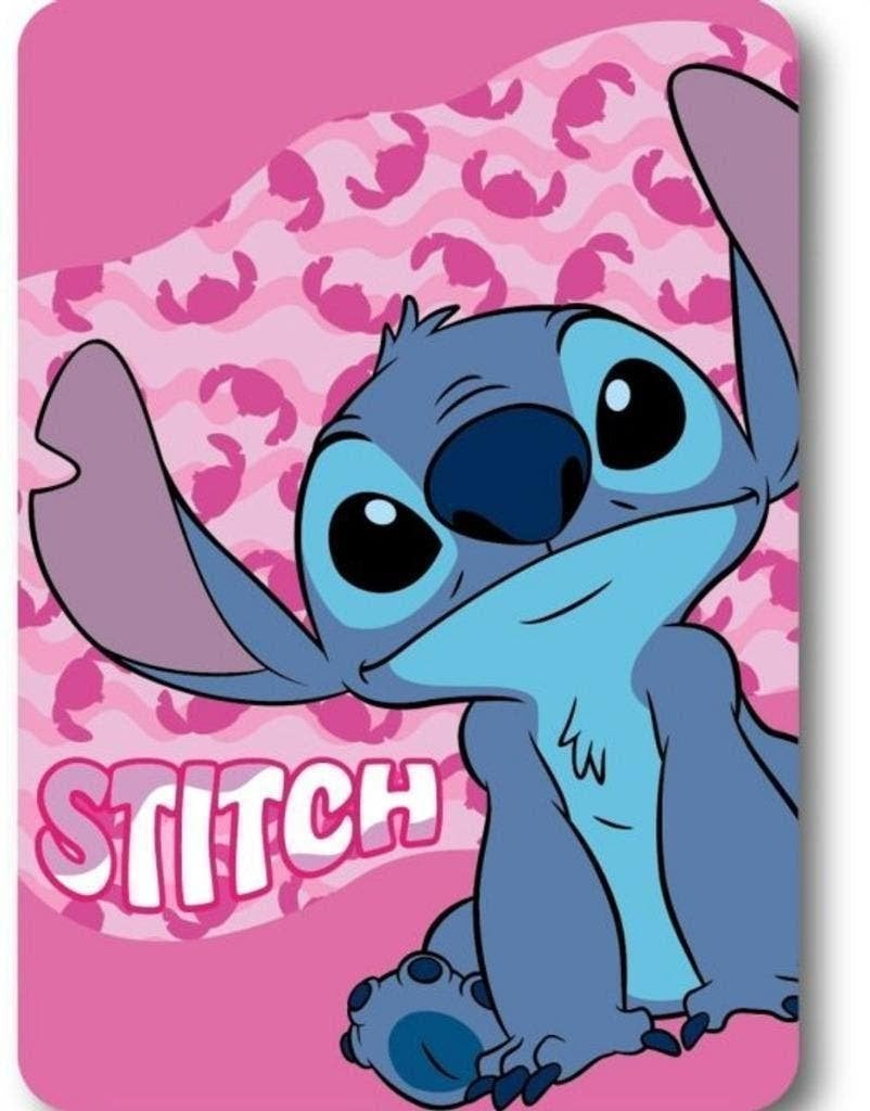 Stitch Fleece Deken - Roze - Disney Fleecedeken, Nieuw, Ophalen of Verzenden, Deken of Dekbed, Nvt