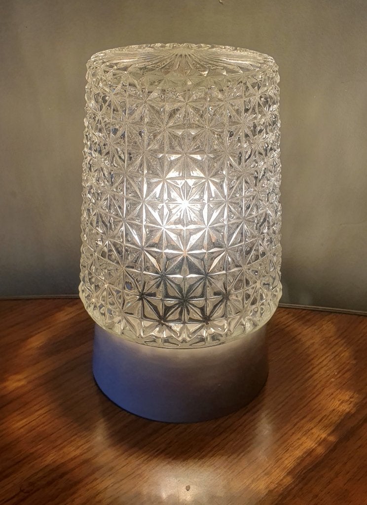 Vintage plafondlamp cilinder - Thabur, RZB of Niko stijl, Huis en Inrichting, Ophalen of Verzenden, Zo goed als nieuw, Glas, Vintage, mid century