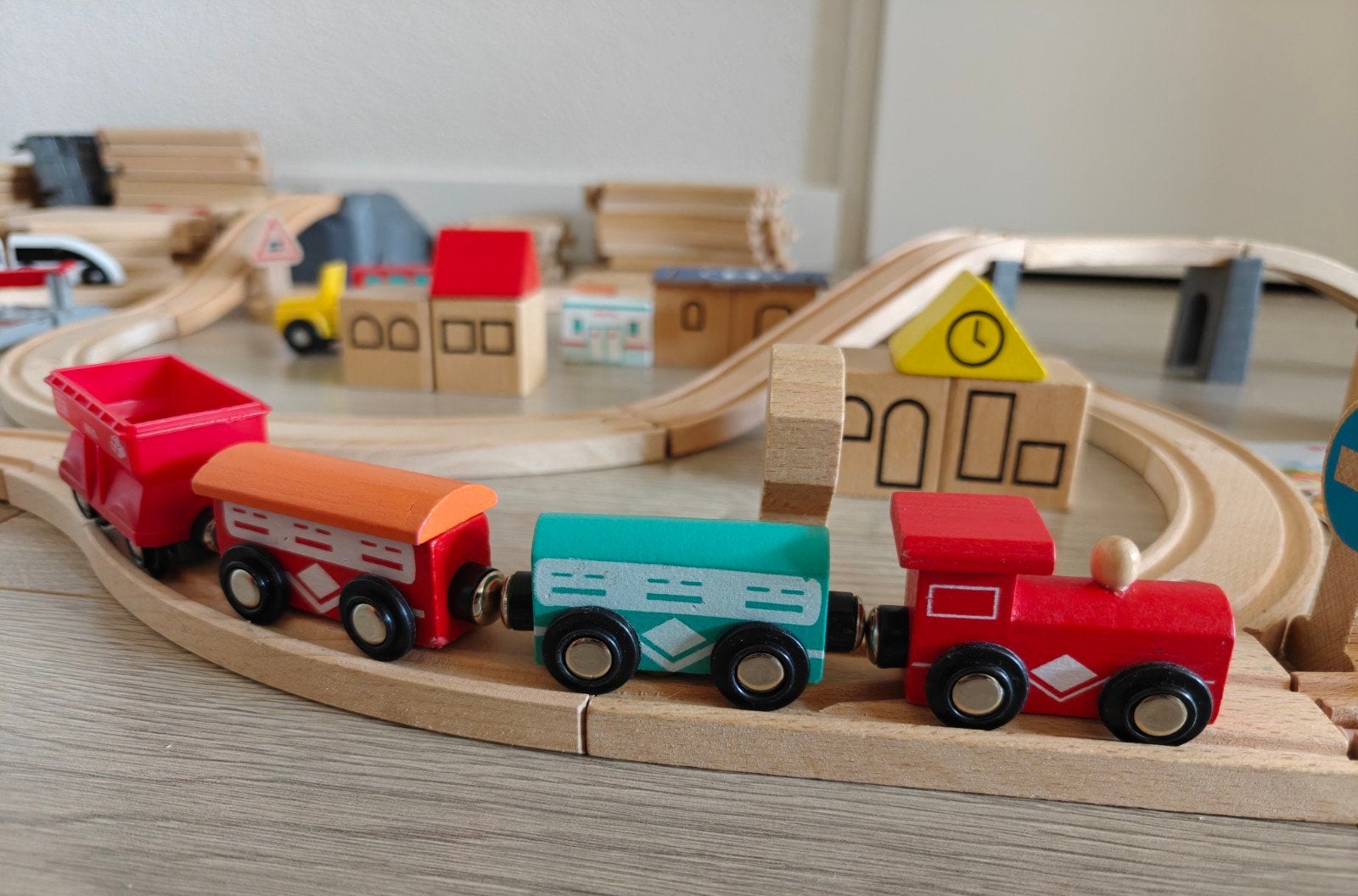 Grote houten treinbaan set – Origineel Brio & Ikea Lillabo, Ophalen of Verzenden, Zo goed als nieuw