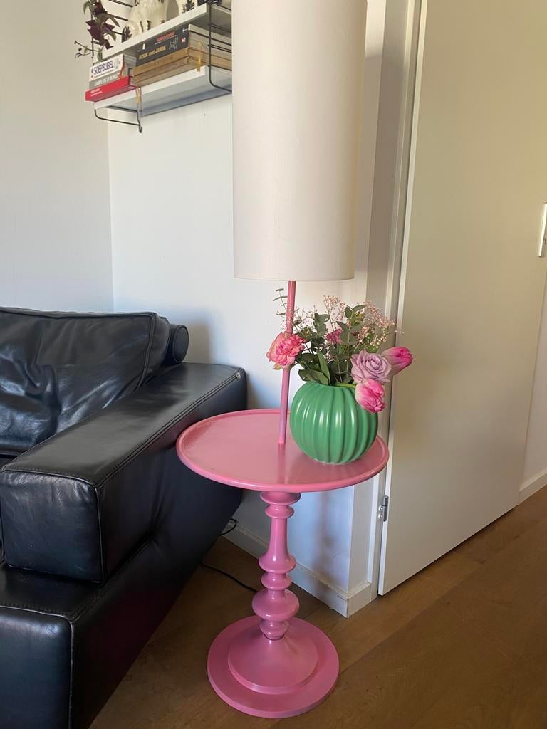 Pols Potten Bijzettafel met lamp, Minder dan 55 cm, Gebruikt, Rond, Ophalen