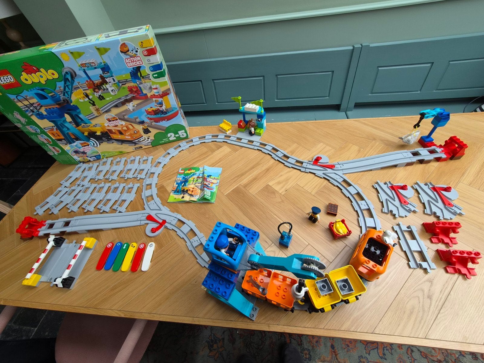 LEGO Duplo Vrachttrein (10875) + uitbreidingsset (10882), Ophalen, Gebruikt, Overige merken