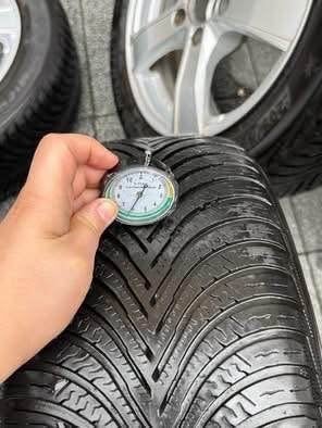 Set van 4 Michelin Alpin 5 winterbanden op velgen 205/55 R16, Ophalen, Gebruikt