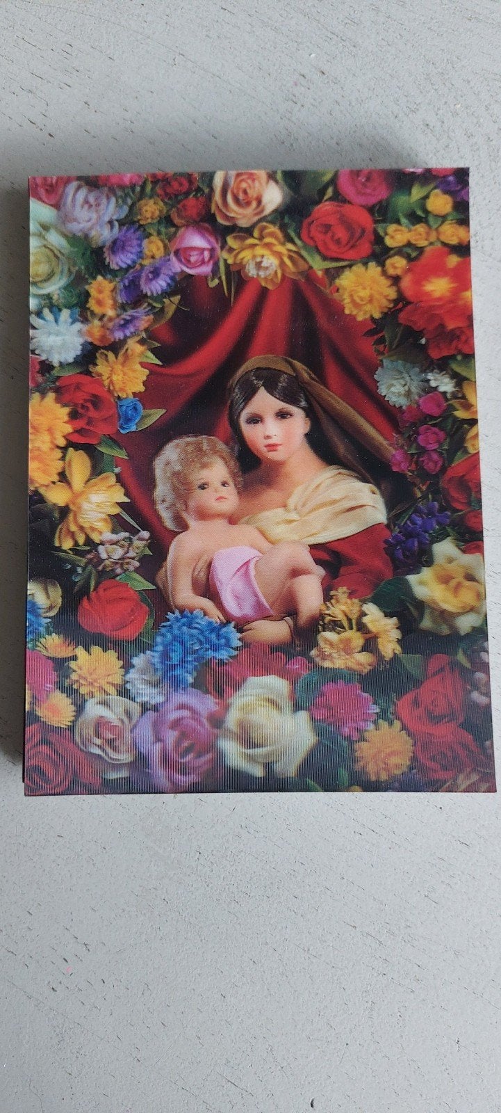 Vintage 3D kaart met religieuze afbeelding, Ophalen of Verzenden, Ongelopen, Cultuur en Media