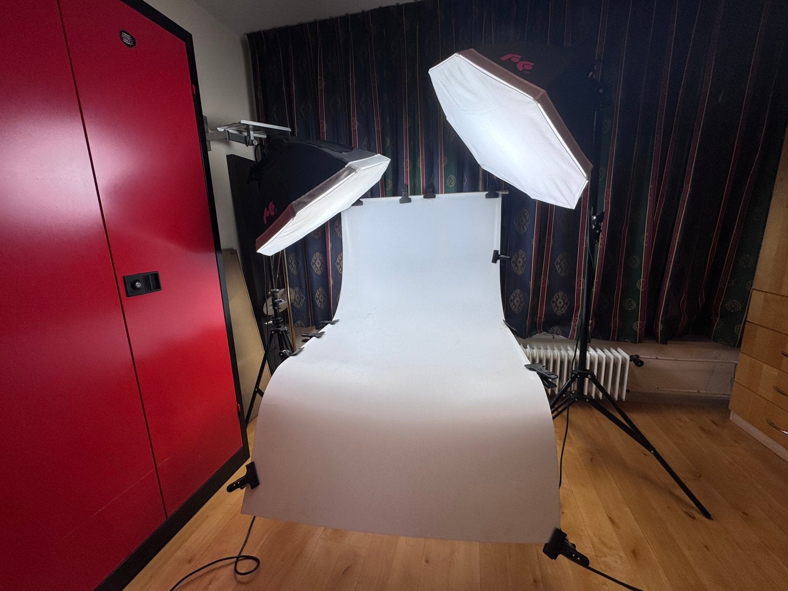 Fototafel met lampen, Audio, Tv en Foto, Ophalen, Zo goed als nieuw, Overige typen