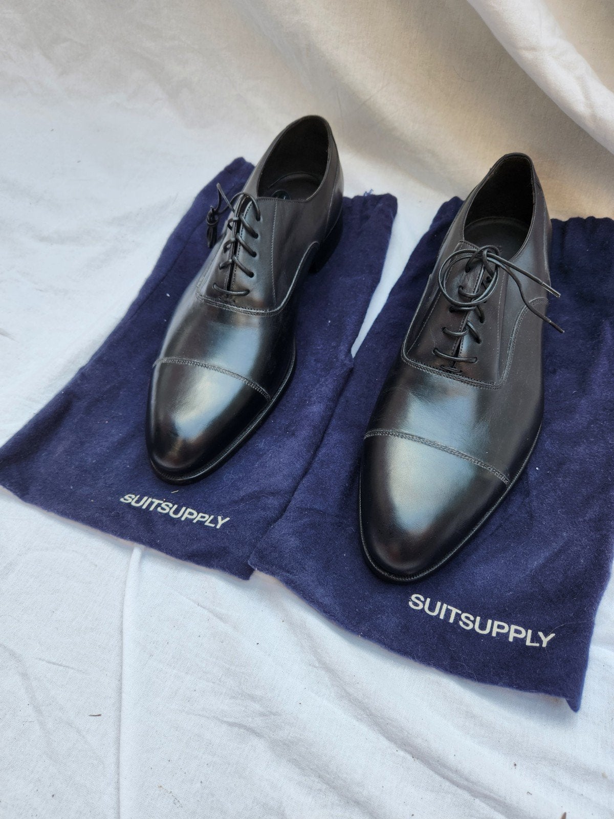 Suitsupply Oxford Leren Schoenen Zwart Maat 44 Nieuw, Kleding | Heren, Schoenen, Zwart, Nieuw, Ophalen of Verzenden, Veterschoenen