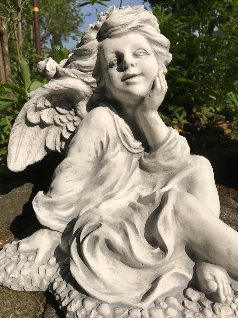 ‼️Engel 18kg 33cm Rachel meisje engel fee elf stenen beeldje, Tuin en Terras, Ophalen, Nieuw, Beton, Engelenbeeld