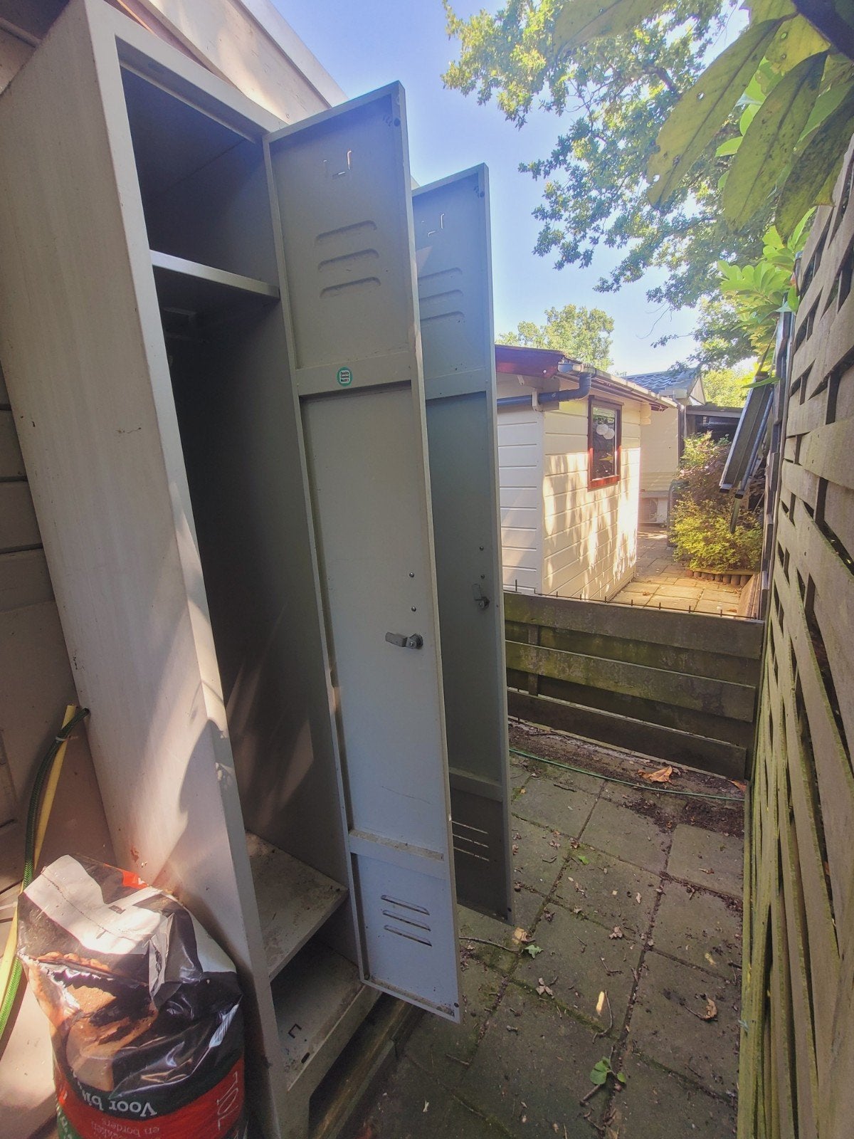 Metalen locker met twee deuren, Ophalen, Gebruikt, Industrieel